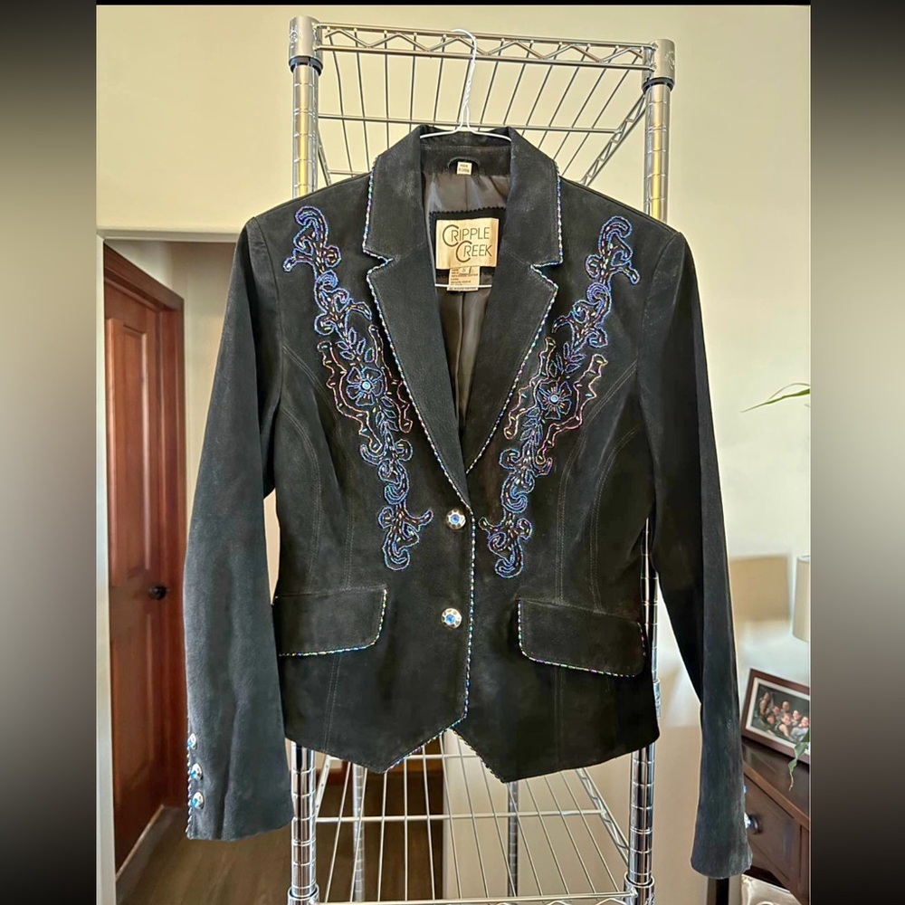 Cripple Creek Black Embroidered Women's Blazer